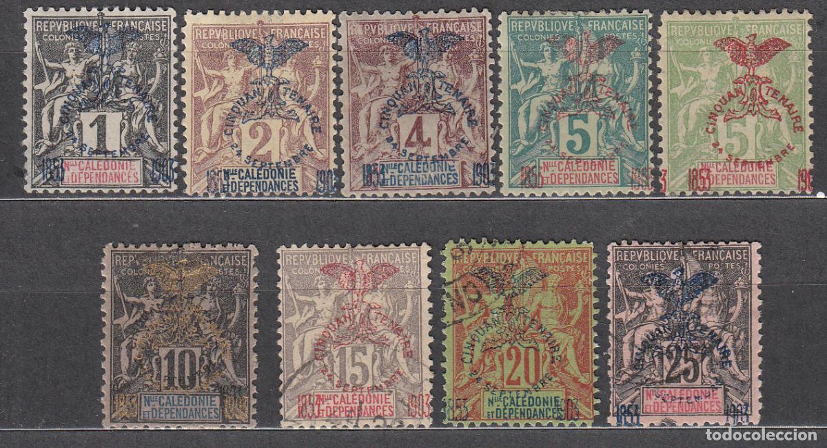 Timbres: Nueva Caledonia Correo Yvert 67/75 */usado Mh/usado 67 defecto