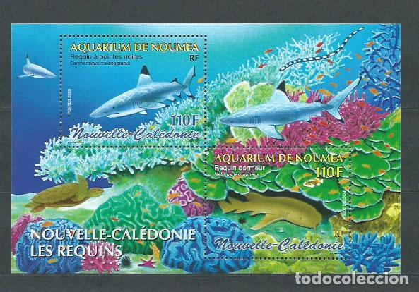 Timbres: Nueva Caledonia - Hojas Yvert 35 ** Mnh Fauna. Peces