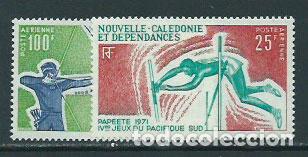 Selos: Nueva Caledonia - Aereo Yvert 122/3 ** Mnh Deportes
