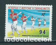 Selos: Nueva Caledonia - Aereo Yvert 256 ** Mnh Deportes. Criquet
