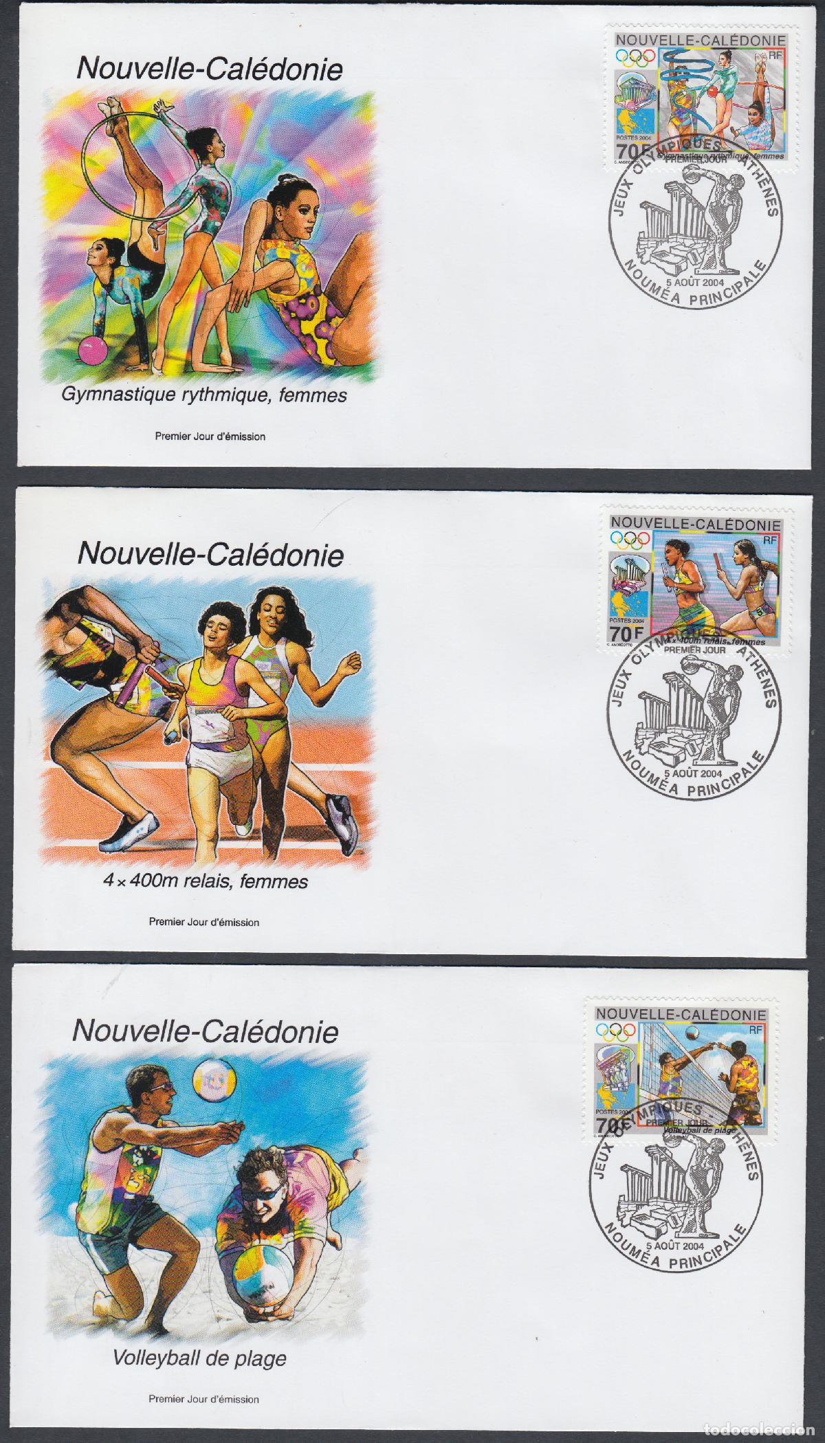 Sellos: Nueva Caledonia SPD FDC Yvert 929/31 - 2004 Matasello Deportes
