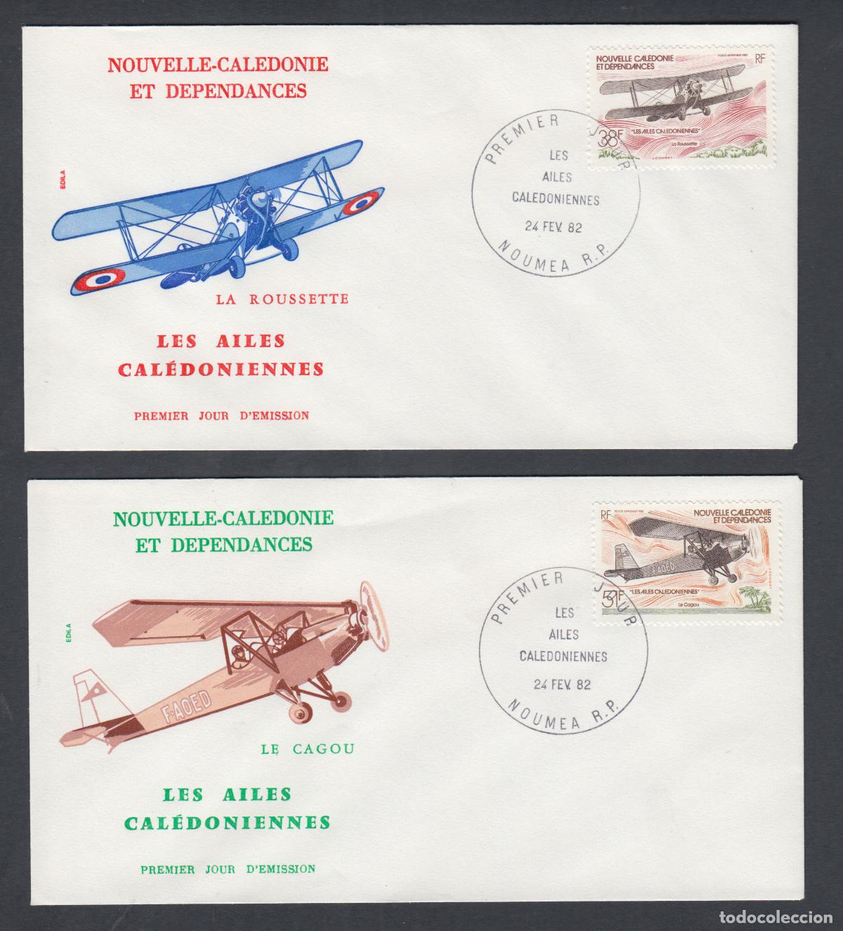 Timbres: Nueva Caledonia SPD FDC Yvert Aero 220/221 - 1982 Matasello Postmark