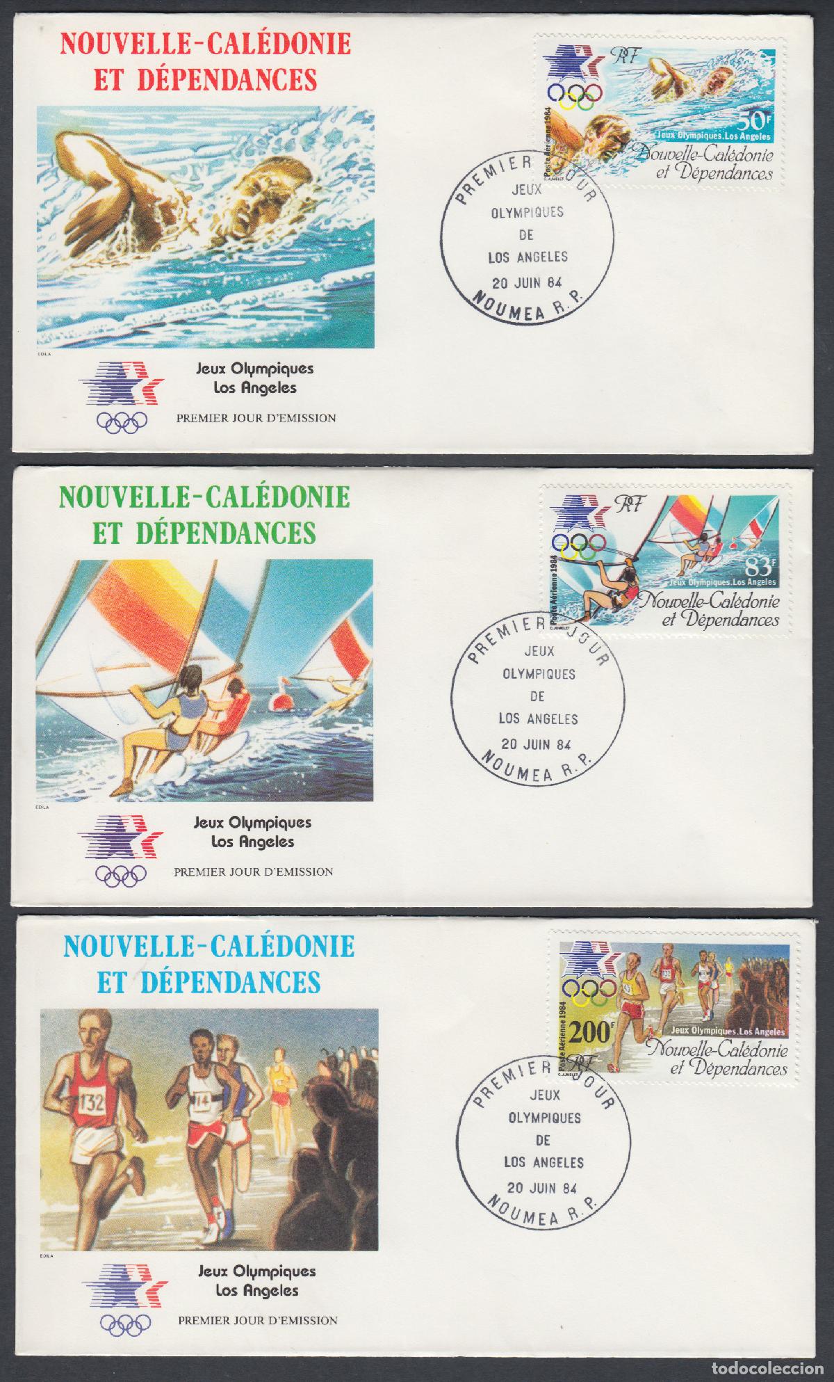 Timbres: Nueva Caledonia SPD FDC Yvert Aero 240/242 - 1984 Matasello Postmark