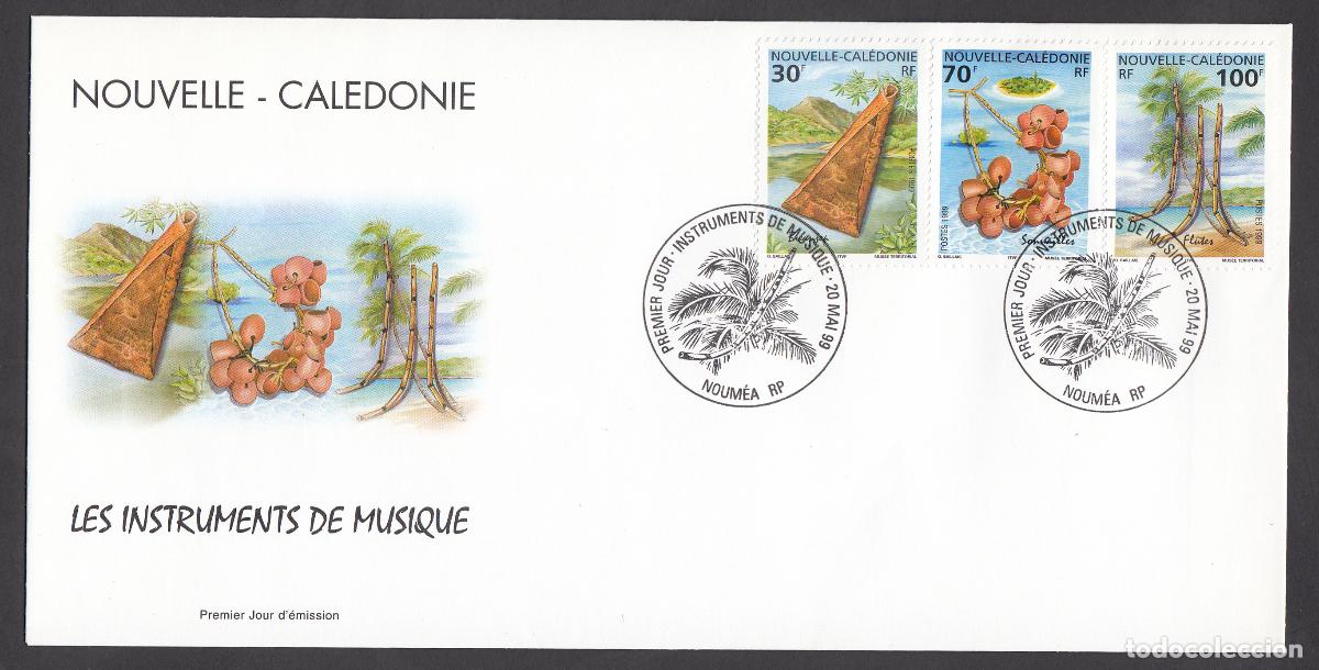 Timbres: Nueva Caledonia SPD FDC Yvert 788/790 - Musica 1999