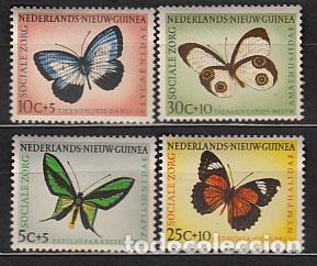 Briefmarken: Nueva Guinea Holandesa - Correo Yvert 58/61 ** Mnh Fauna. Mariposas
