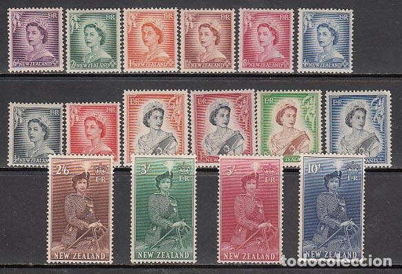 Briefmarken: Nueva Zelanda - Correo 1954 Yvert 327/40 * Mh Personajes