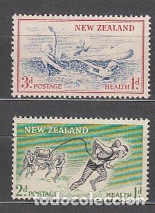 Briefmarken: Nueva Zelanda - Correo 1957 Yvert 362/3 * Mh Deportes