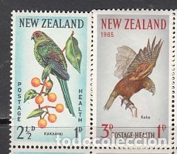 Selos: Nueva Zelanda - Correo 1962 Yvert 411/2 ** Mnh Fauna. Aves