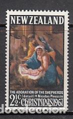 Selos: Nueva Zelanda - Correo 1967 Yvert 464 ** Mnh Navidad