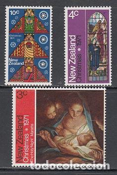 Selos: Nueva Zelanda - Correo 1971 Yvert 548/50 ** Mnh Navidad