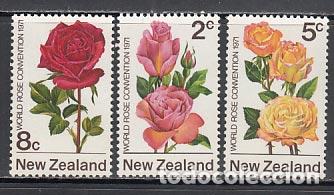 Selos: Nueva Zelanda - Correo 1971 Yvert 551/3 ** Mnh Flores