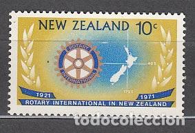 Selos: Nueva Zelanda - Correo 1971 Yvert 531 ** Mnh Rotary