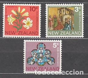 Selos: Nueva Zelanda - Correo 1974 Yvert 618/20 ** Mnh Navidad