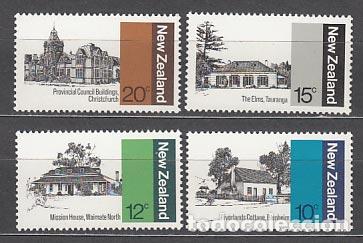 Selos: Nueva Zelanda - Correo 1979 Yvert 737/40 ** Mnh Arquitectura