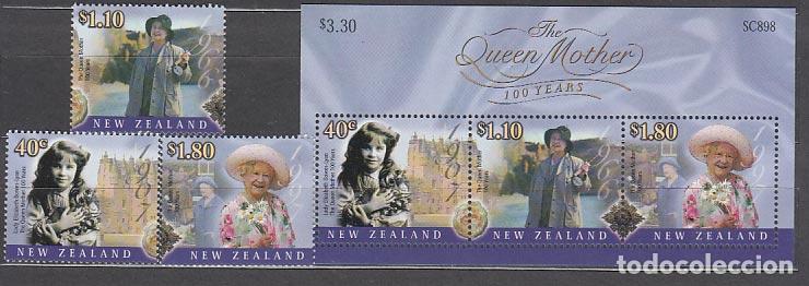 Stamps: Nueva Zelanda - Correo 2000 Yvert 1783/5+H,141 ** Mnh