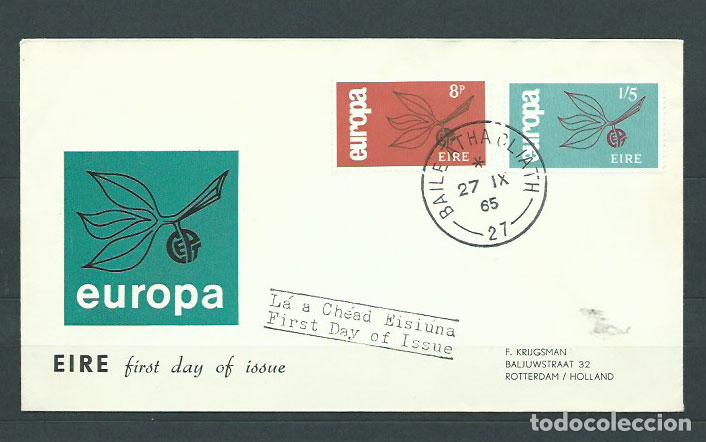 Francobolli: Irlanda - Correo 1965 Yvert 175/76 Sobre 1er Dia Europa
