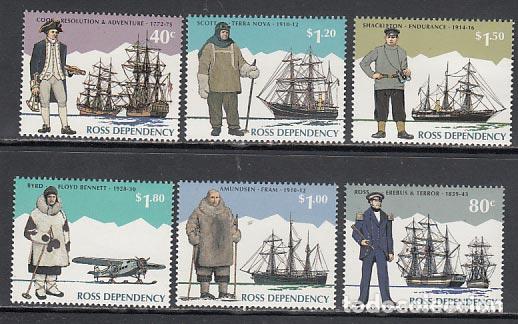 Francobolli: Nueva Zelanda - Ross Correo Yvert 38/43 ** Mnh Barcos. Avi&oacute;n