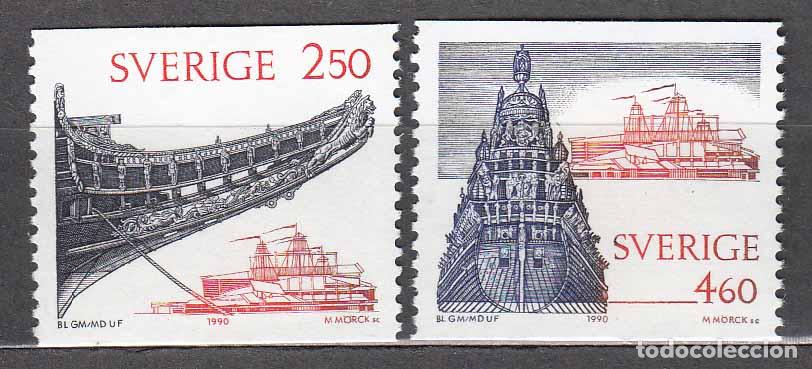 Sellos: Suecia - Correo 1990 Yvert 1589/90 ** Mnh Barcos