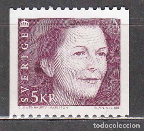 Sellos: Suecia - Correo 1991 Yvert 1643 ** Mnh Personaje - Reina de Suecia