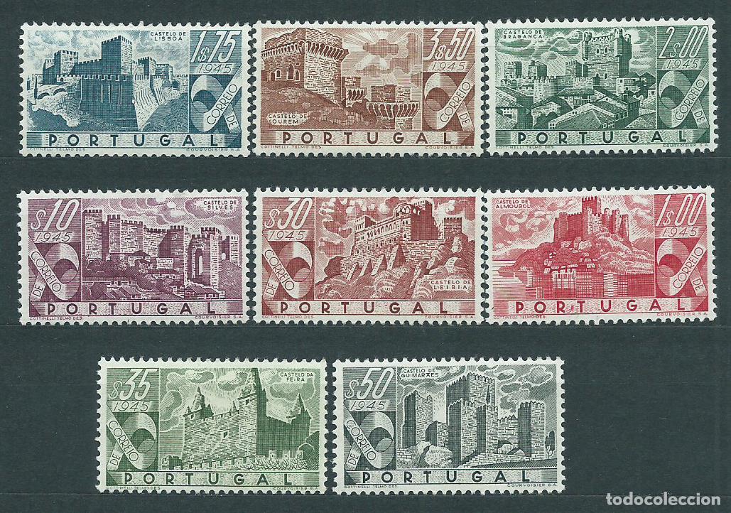 Selos: Portugal - Correo 1946 Yvert 675/82 * Mh Castillos