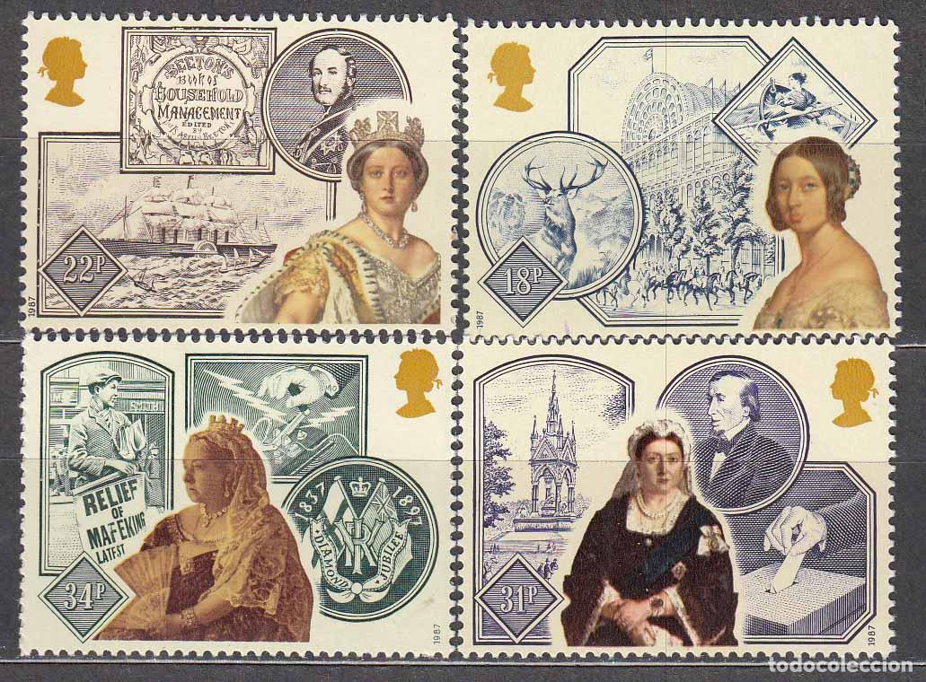 Francobolli: Gran Breta&ntilde;a - Correo 1987 Yvert 1279/82 ** Mnh la Gran Breta&ntilde;a Victoriana