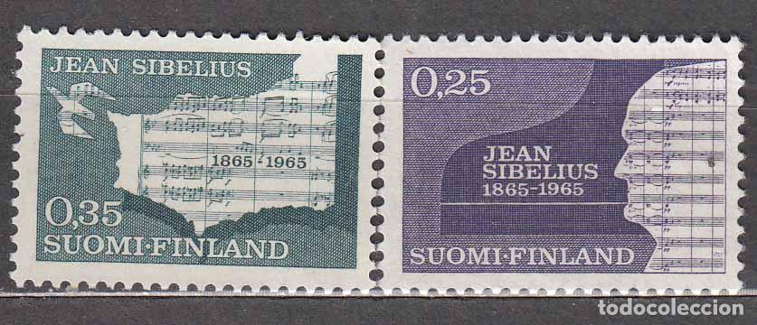 Francobolli: Finlandia - Correo 1965 Yvert 575/76 * Mh Compositor Jean Sibelius - M&uacute;sica