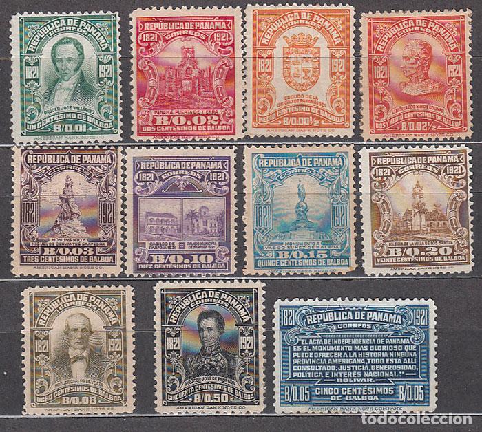 Briefmarken: Panama Correo 1921 Yvert 121/30+132 */(*) Mh/Mng