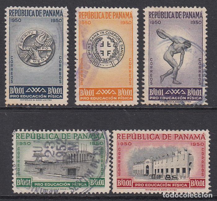 Briefmarken: Panama - Correo 1950 Yvert 277/81 usado Deportes
