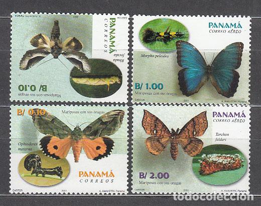 Briefmarken: Panama - Correo 2001 Yvert 1205/6+A.546/7 ** Mnh Fauna mariposas