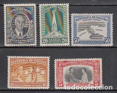 Briefmarken: Panama - Aereo Yvert 93/7 * Mh Presidente Roosevelt