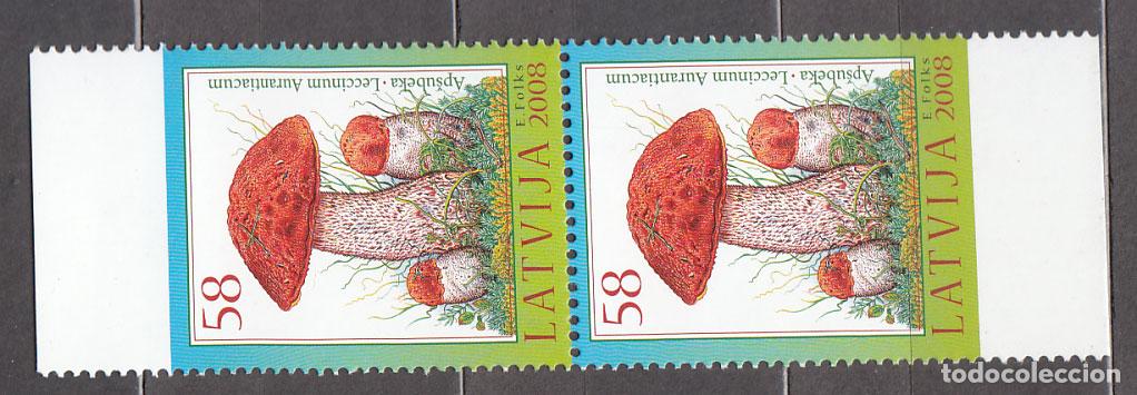 Stamps: Letonia - Correo 2008 Yvert 714a pareja ** Mnh Setas