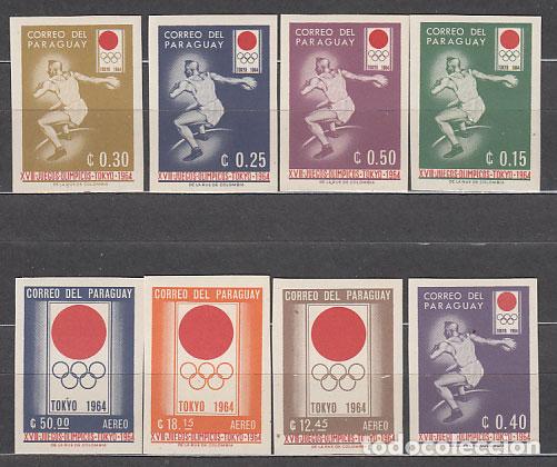Stamps: Paraguay - Correo 1964 Yvert 742/6+A.373/5 ** Mnh Deportes. Olimpiadas de Tokyo