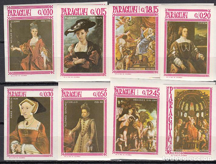Stamps: Paraguay - Correo 1967 Yvert 878/82+A.456/8 Sin dentar ** Mnh Pinturas