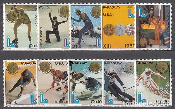 Stamps: Paraguay - Correo 1981 Yvert 1821/7+A.857/9 ** Mnh Deportes. Olimpiadas