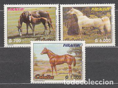 Stamps: Paraguay - Correo 2002 Yvert 2852/4 ** Mnh Fauna. Caballos