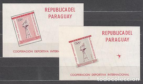 Sellos: Paraguay - Hojas n&ordm; Michel 28/9 ** Mnh Deportes