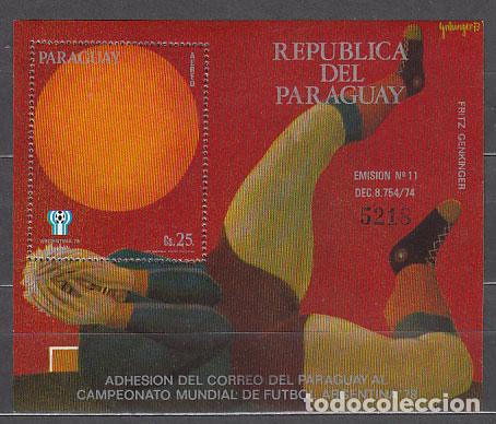 Sellos: Paraguay - Hojas n&ordm; Michel 310 ** Mnh Deportes. F&uacute;tbol