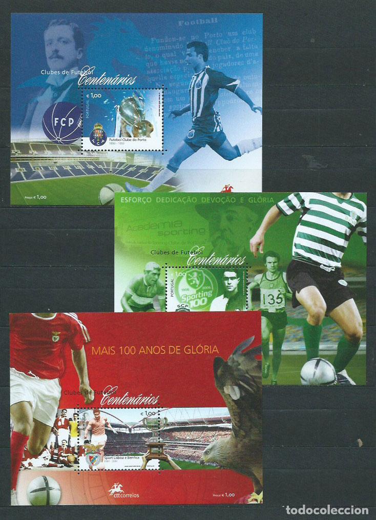 Sellos: Portugal - Correo 2005 Yvert 3004/6 ** Mnh F&uacute;tbol