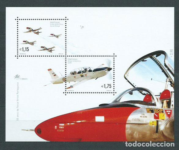 Briefmarken: Portugal - Hojas 2002 Yvert 182 ** Mnh Aviones