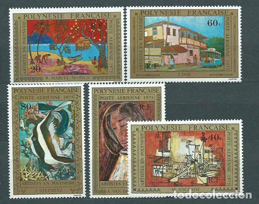 Briefmarken: Polinesia - Aereo Yvert 98/102 usado Pinturas