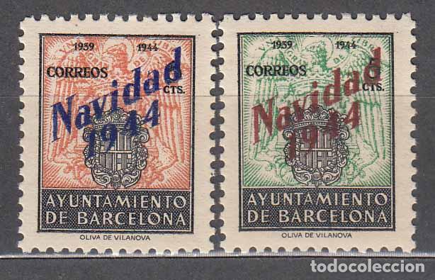 Francobolli: Barcelona Correo 1944 Edifil NE 25/26 SH ** Mnh Navidad