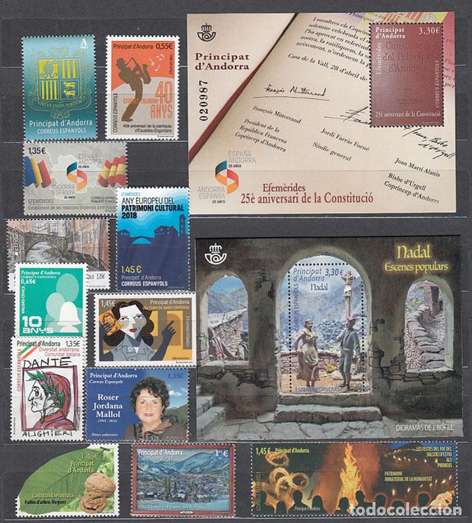 Francobolli: Andorra Espa&ntilde;ola Correo 2018 Edifil ** Mnh A&ntilde;o Completo