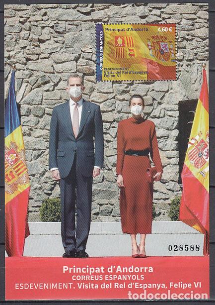 Sellos: Andorra Espa&ntilde;ola Correo 2022 Edifil 531 ** Mnh Visita Reyes de Espa&ntilde;a