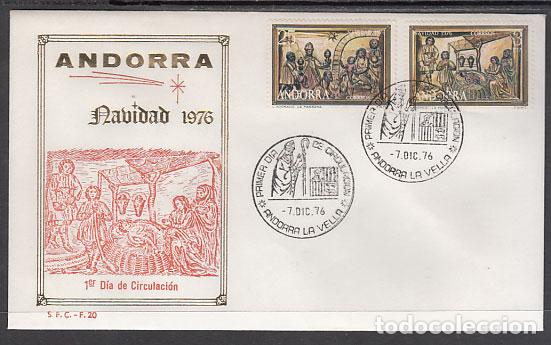 Sellos: Andorra Espa&ntilde;ola Sobres 1&ordm; D&iacute;a 1976 Edifil 106/7