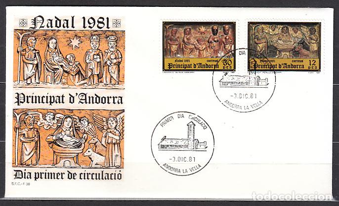 Sellos: Andorra Espa&ntilde;ola Sobres 1&ordm; D&iacute;a 1981 Edifil 144/5