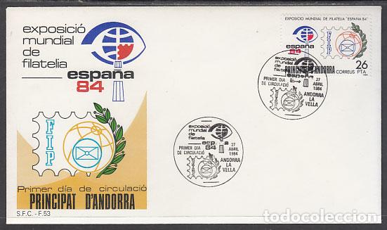 Sellos: Andorra Espa&ntilde;ola Sobres 1&ordm; D&iacute;a 1984 Edifil 178