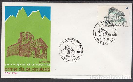 Sellos: Andorra Espa&ntilde;ola Sobres 1&ordm; D&iacute;a 1989 Edifil 215