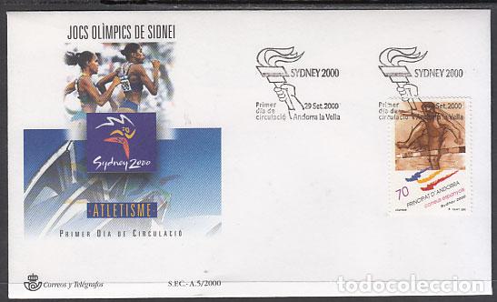 Sellos: Andorra Espa&ntilde;ola Sobres 1&ordm; D&iacute;a 2000 Edifil 280