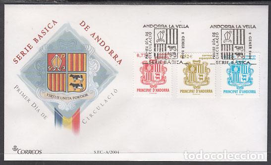 Sellos: Andorra Espa&ntilde;ola Sobres 1&ordm; D&iacute;a 2004 Edifil 312/4
