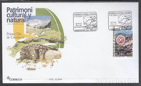 Sellos: Andorra Espa&ntilde;ola Sobres 1&ordm; D&iacute;a 2005 Edifil 327
